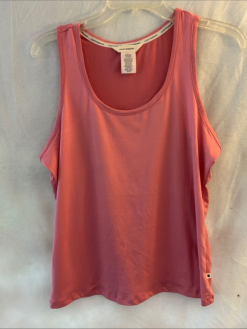 Lucky Brand Rose Pink Scoop Neck Tank Top